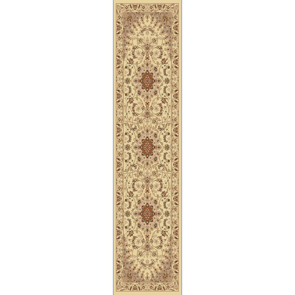 Dynamic Rugs 58000-100 Legacy 2.2 Ft. X 7.7 Ft. Finished Runner Rug in Ivory